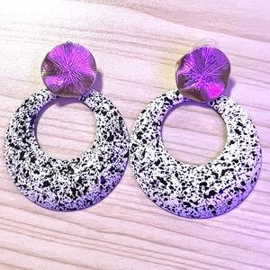 Black and white earrings!